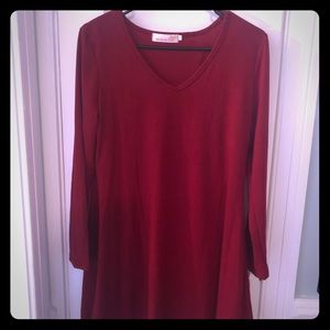 MockingTop Red Tunic Dress Size Medium